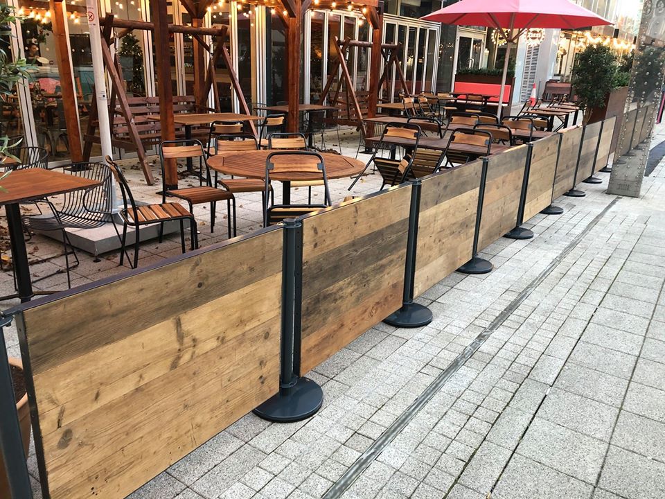 Wooden Cafe Barriers