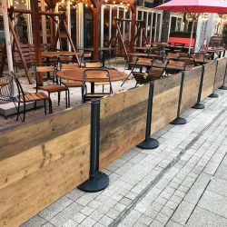 Wooden Cafe Barriers